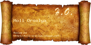 Holl Orsolya névjegykártya