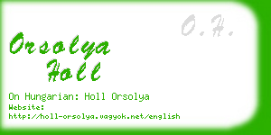 orsolya holl business card